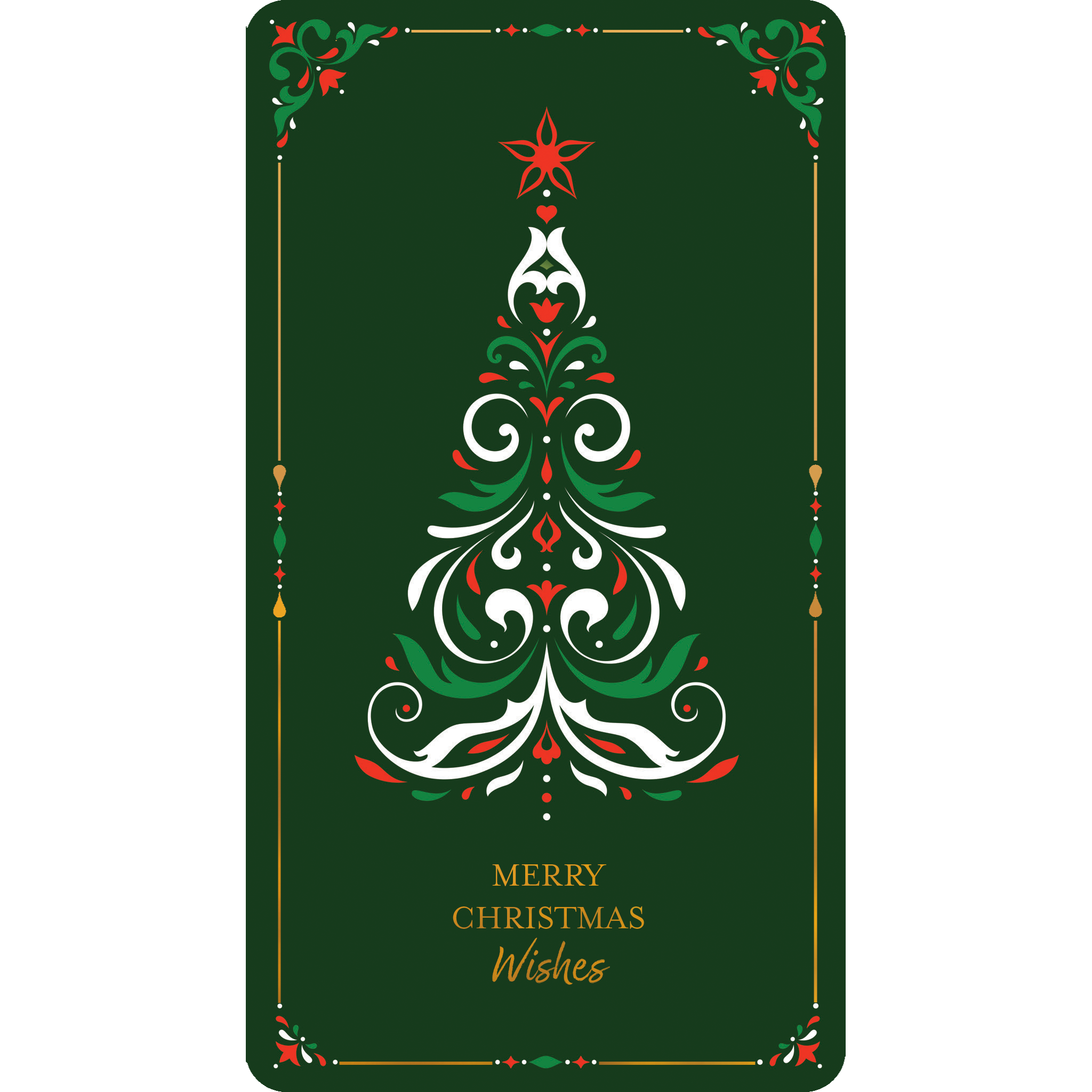 Filigree Tree Christmas Card Money Holder